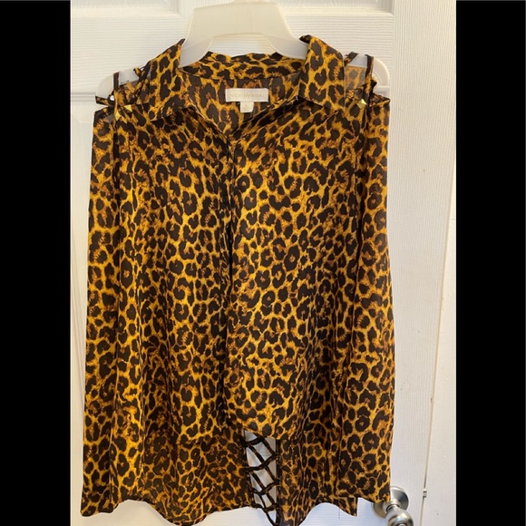 Niki Minaja leopard print top size L - Picture 2 of 5